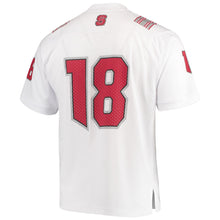 Load image into Gallery viewer, Men's Adidas #18 White NC State Wolfpack Special Game Premier Jersey
