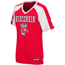 Load image into Gallery viewer, Women's Colosseum Red Wisconsin Badgers Torch Jersey