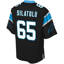 Load image into Gallery viewer, Youth Carolina Panthers Amini Silatolu NFL Pro Line Black Home Player Jersey