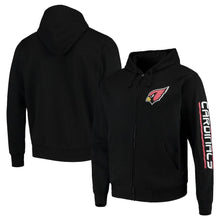 Load image into Gallery viewer, Men's Arizona Cardinals G-III Sports by Carl Banks Black Post Route Full-Zip Hoodie