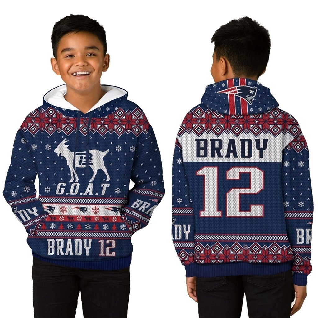 New England Patriots Tom Brady Goat Hooded sweatshirt