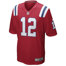 Load image into Gallery viewer, Tom Brady New England Patriots Youth Alternate Game Jersey - Red Super Bowl